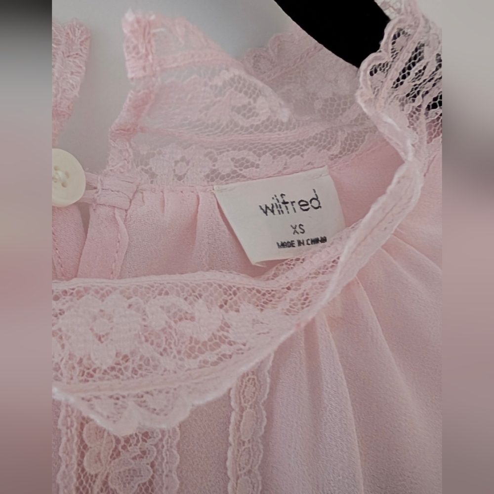 Wilfred Butterfly Blouse, XS, Talc Pink, NWOT - Picture 5 of 7